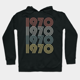 1970 Birth Year Retro Style Hoodie